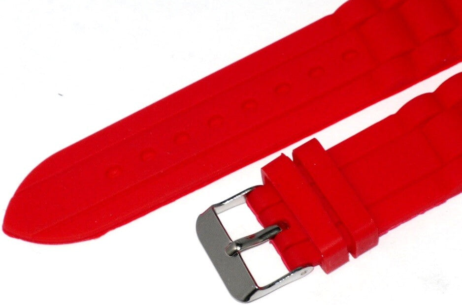 Watch Band Silicone Red 22MM (Heavy)Sports  and Women Big Watches