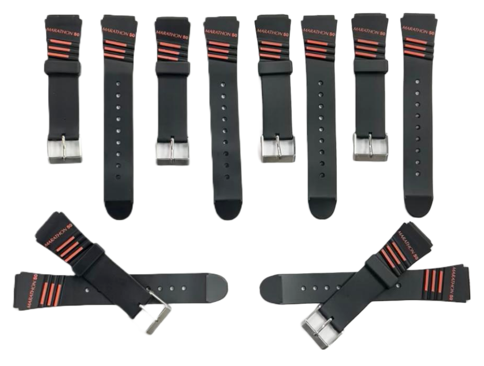 Water Resistant PVC Sport Watch Band Strap 19mm Fits Timex, Casio and others