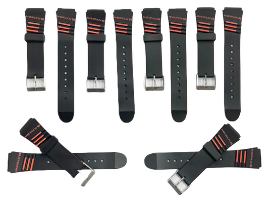 Water Resistant PVC Sport Watch Band Strap 19mm Fits Timex, Casio and others