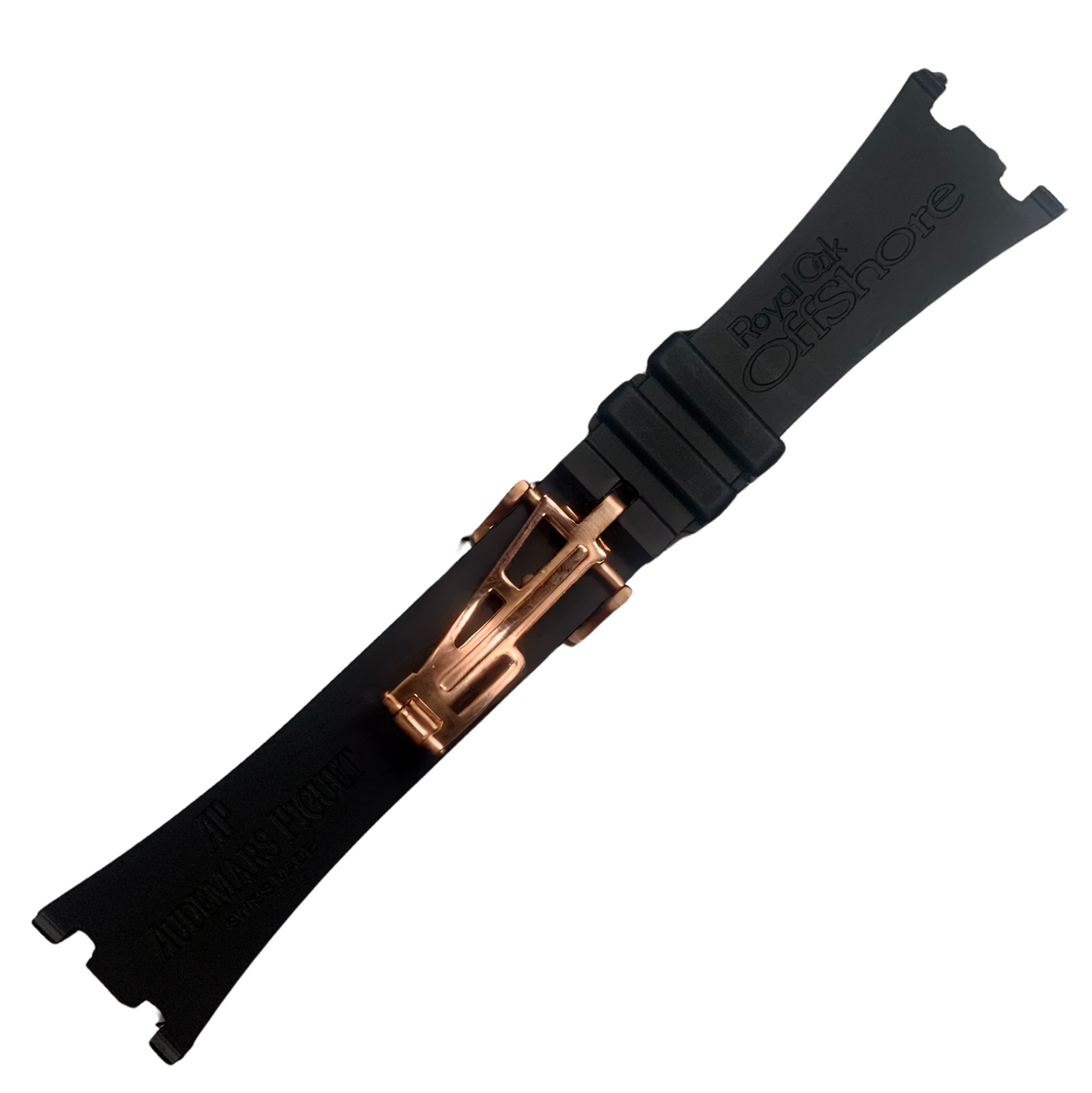 28mm Rubber Watch Band – Gold, Rose Gold, or No Buckle for AP Royal Oak Offshore
