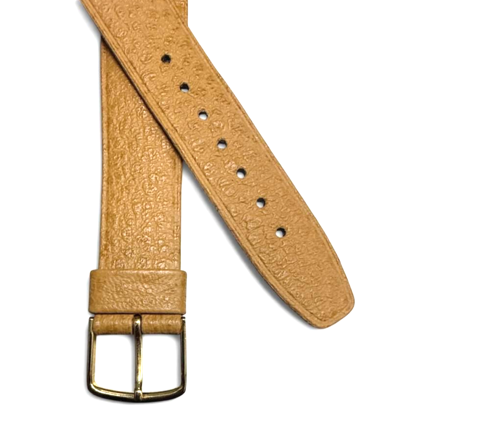 19mm LADIES TAN GENUINE SADDLE LEATHER WATCH BAND -OPEN END