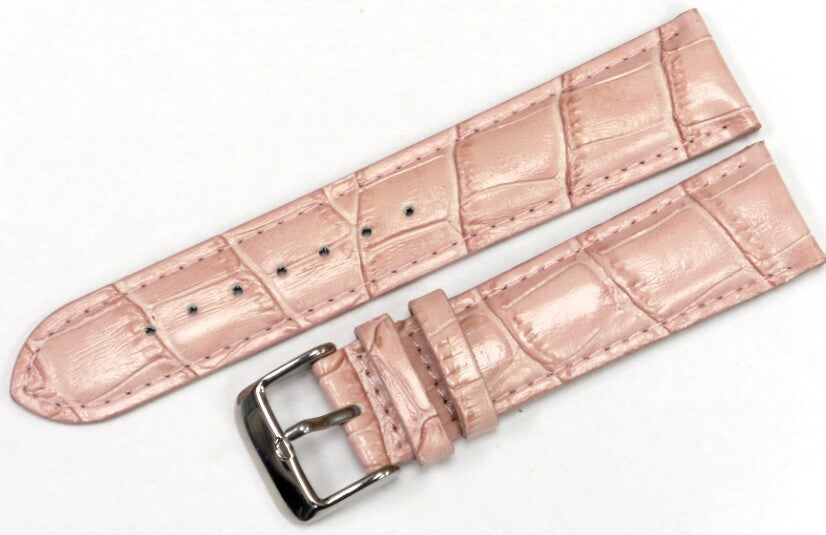 Watch Band Genuine Leather 16,18,20,22,24MM Pink Padded (Excellent Quality)