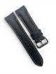 Genuine Calf Leather Black Curved Watch Band Strap 20MM * 18MM