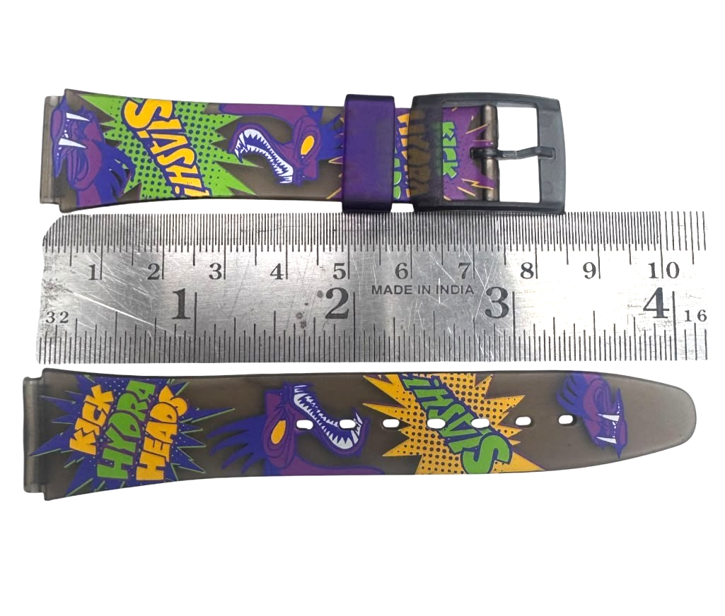 18MM PVC PLASTIC WATCH BAND HYDRA HEAD DRAGON DESIGN for MARVEL FANS