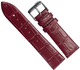 New Watch Band D.Red Genuine Leather Alligator Grain (Flat, Short) 18x16MM