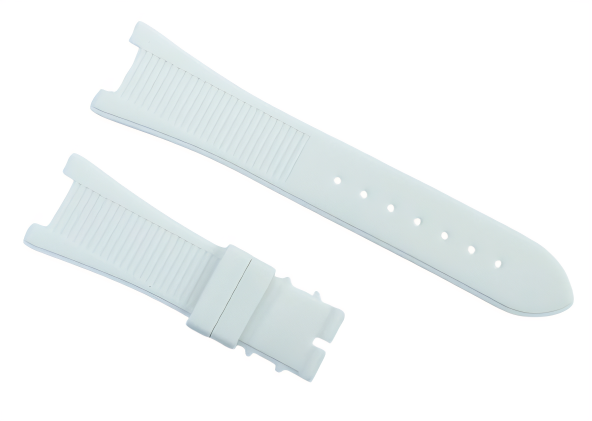 High Quality Rubber Watch Strap White Color fit to PATEK PHILLIPE 25x18mm