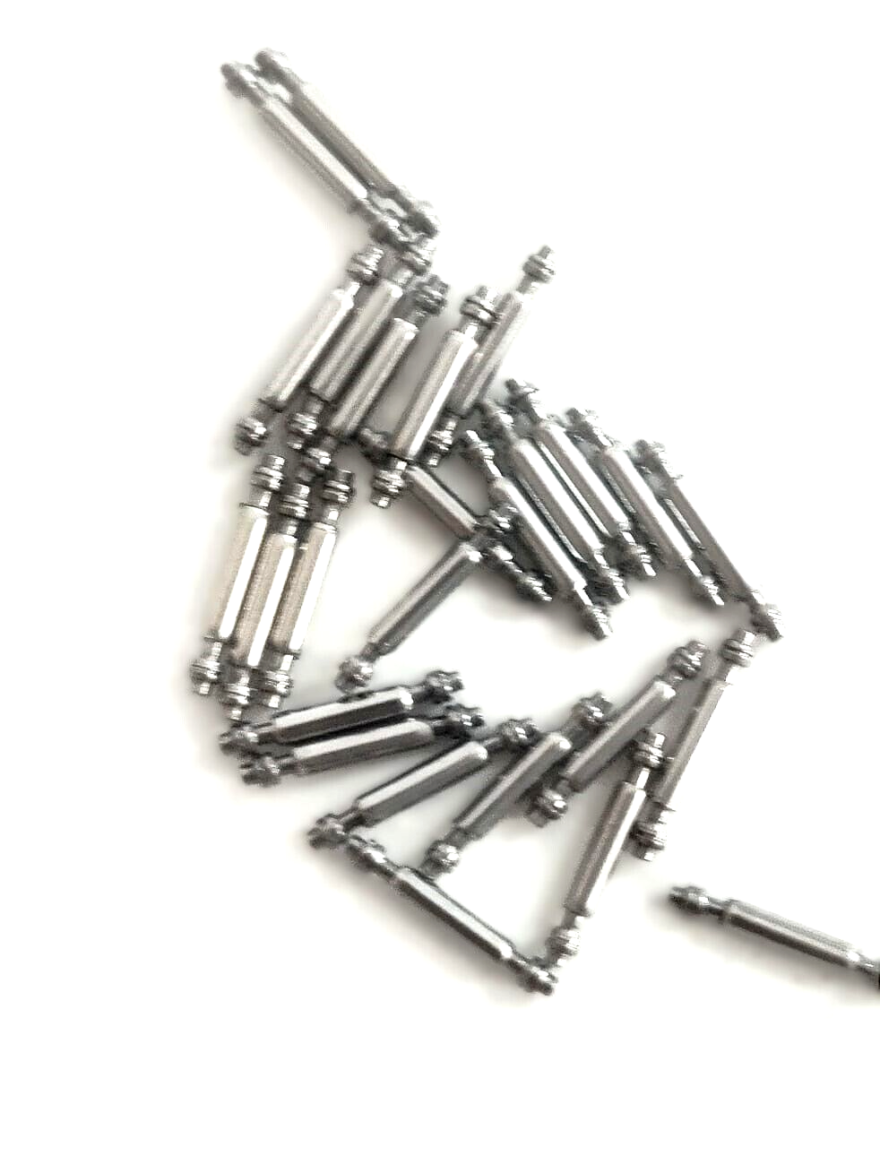 25pcs Stainless Steel Watch Band Spring Bars Strap Pins 6mm Thickness 1.0mm