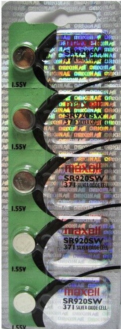 Maxell 371 Silver Oxide SR920SW SR920 Watch Batteries Pack of 100 Batteries