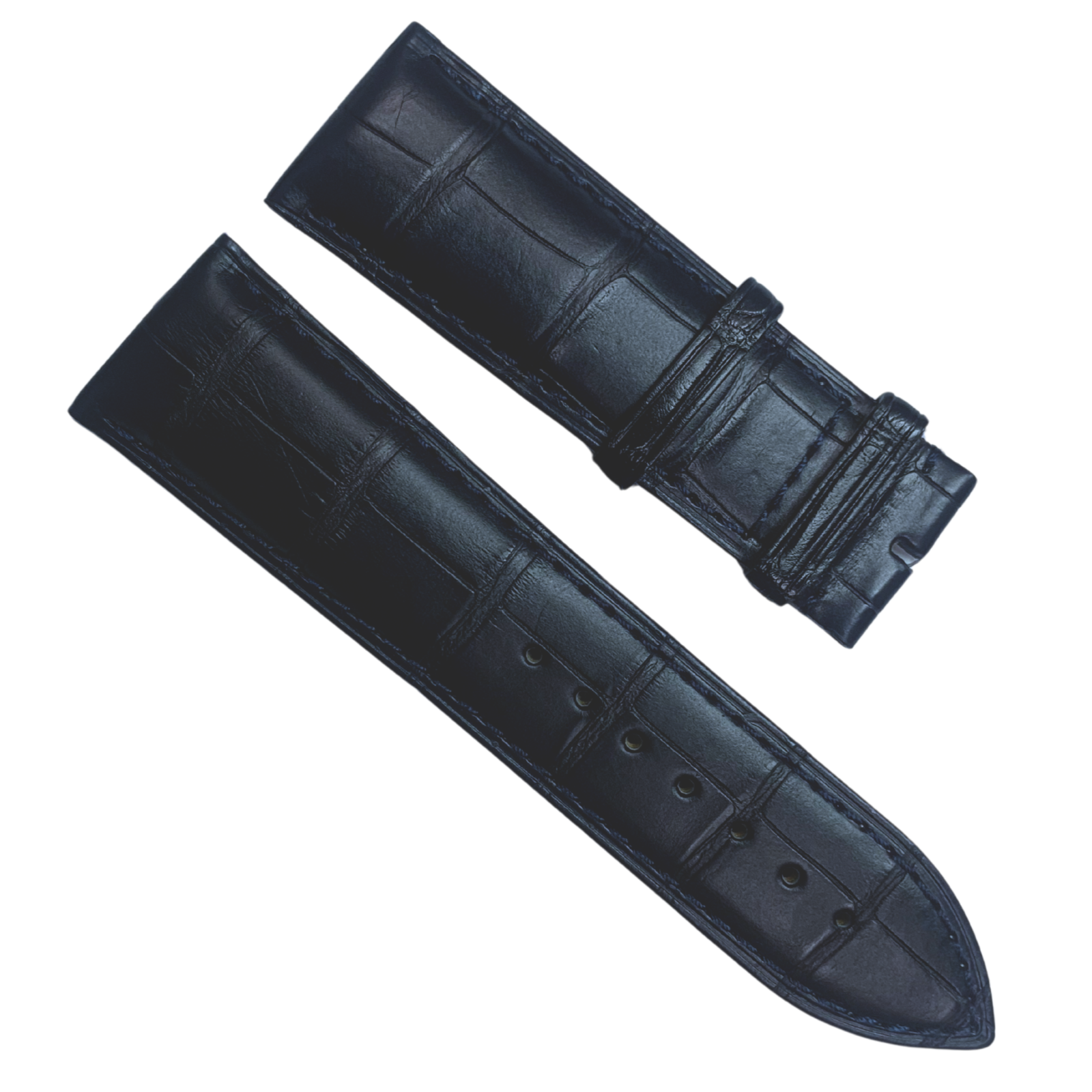 Luxury Genuine Alligator Leather Blue Leather Watch Band Strap – Multiple Sizes