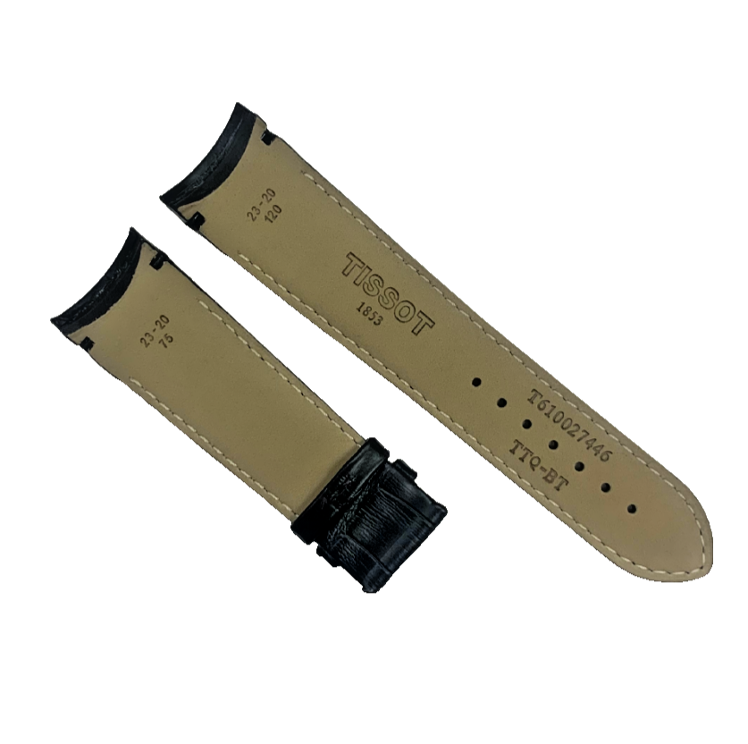 Tissot T610027446 Couturier Black Leather Watch Band Strap - 23mm - No Buckle