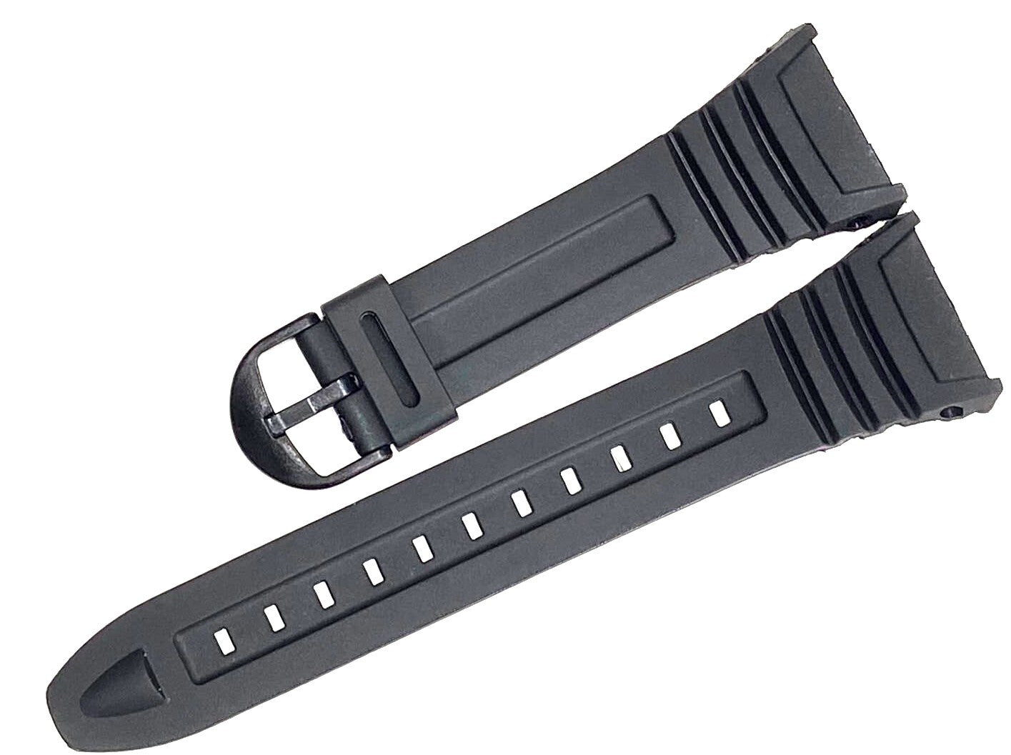 Silicone Watch band for Casio 3239 W-96H-1A 2A 9A Strap Black Men's Sport Rubber