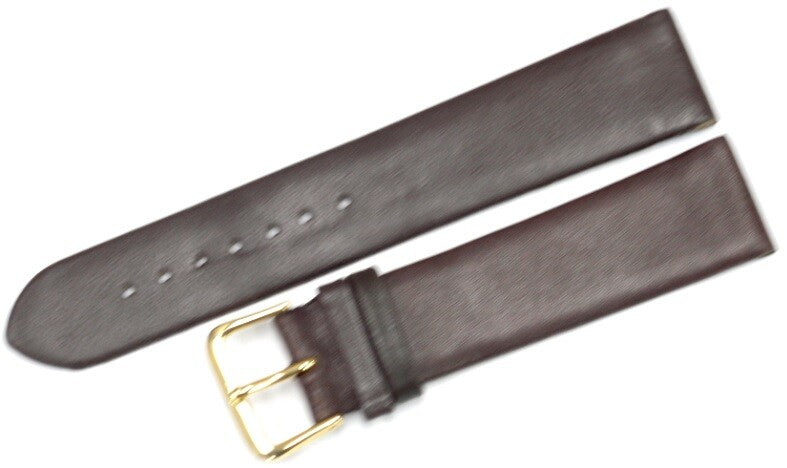 Lot of 6Pcs.Watch Bands Dark Brown Genuine Leather (Flat) 20MM  for Men Watches