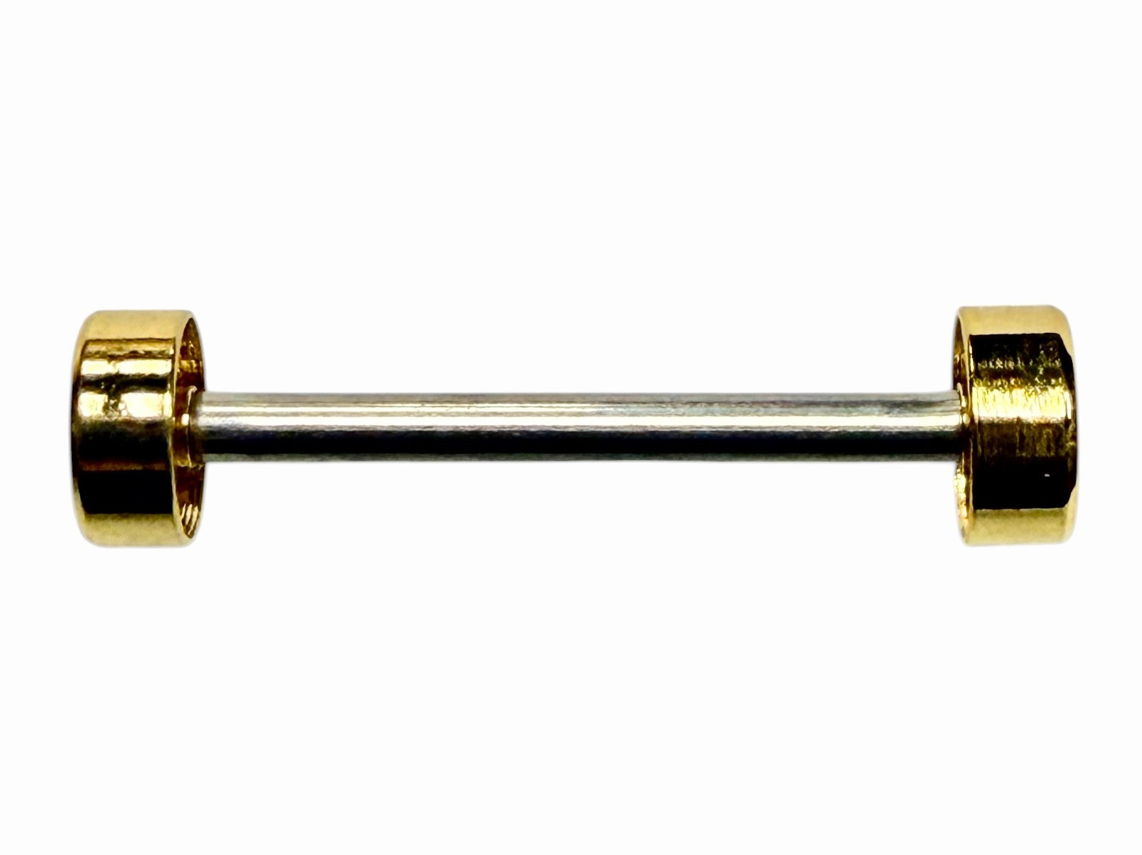 2 PCS Gold Tone Tube & Screw Pins for Watch Band Lugs – Stainless Steel 16mm Rep