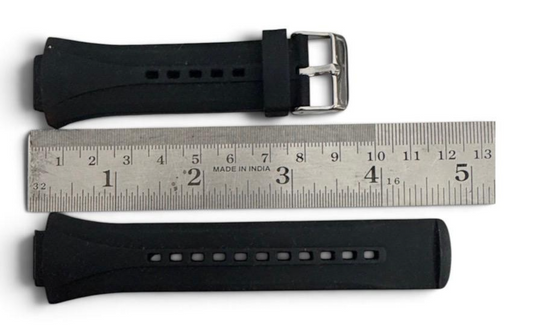 Black Silicone Watch Strap Quick Release 26mm Waterproof Soft Rubber Band