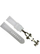New Watch Band- 24/22mm Rubber Strap WhiteColor for PANERAI w/ Deployment Clasp