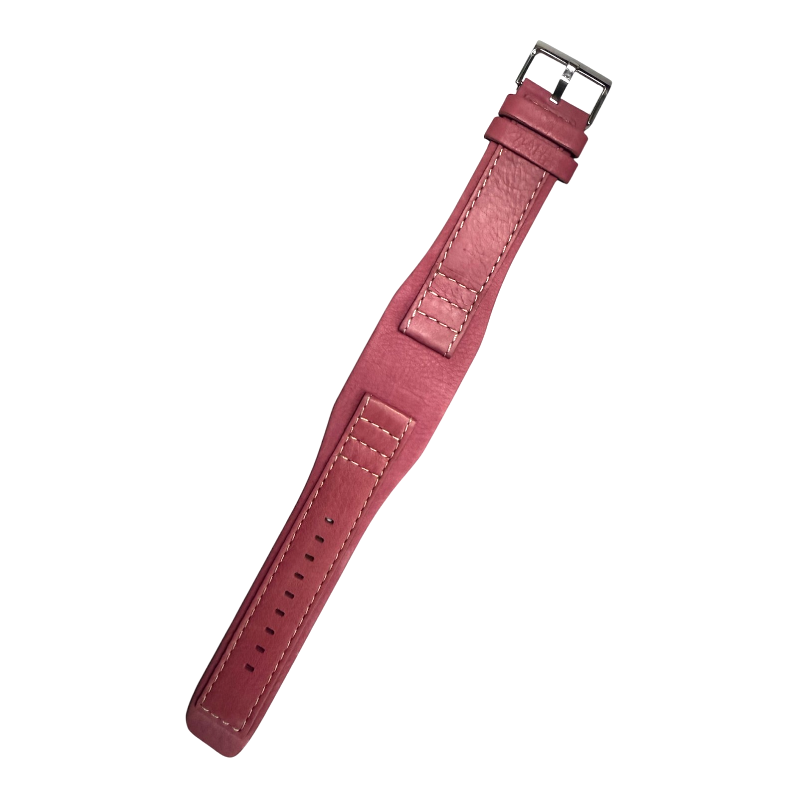 22mm Genuine Leather Light Pink Watch Band Compatible with Fossil & Guess