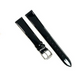 Watch Band 12MM Black Color Genuine Leather Soft Sweat Proof and Flat Shiny