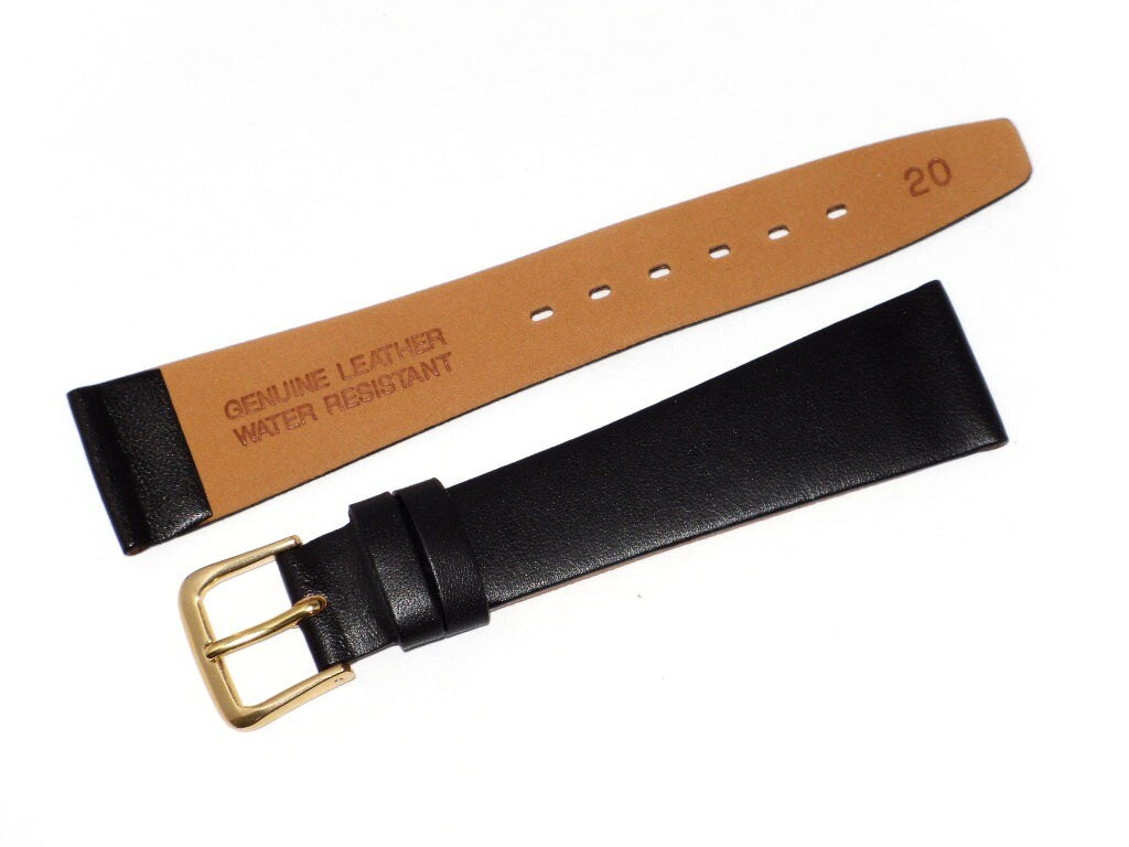 Lot of 6pcs.Watch Bands Dark Brown Genuine Leather Plain Flat 18mm(High Quality)