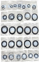 145 PC ASSORTMENT O-RING GASKET FOR SAPPHIRE CRYSTAL 12MM-40MM THICKNESS 0.7MM