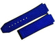 PLAIN LEATHER RUBBER WATCH BAND FOR HUBLOT WATCHES OF SIZE 19X22MM