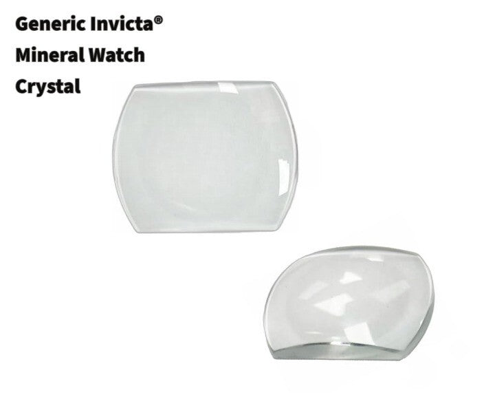 Generic Mineral Crystals INVICTA Rectangular (27.5×19.1)mm Magnified w/Flat Back