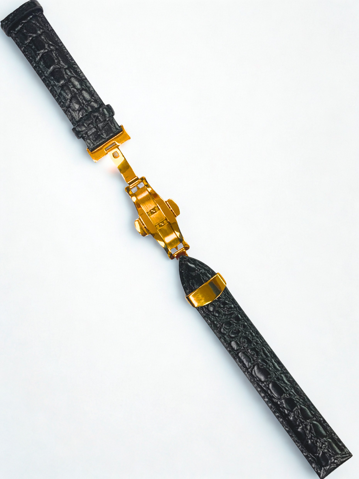 Black Leather Watch Band - 19mm Lug 18mm Buckle w/ 3 Buckle Colors | For Chopard