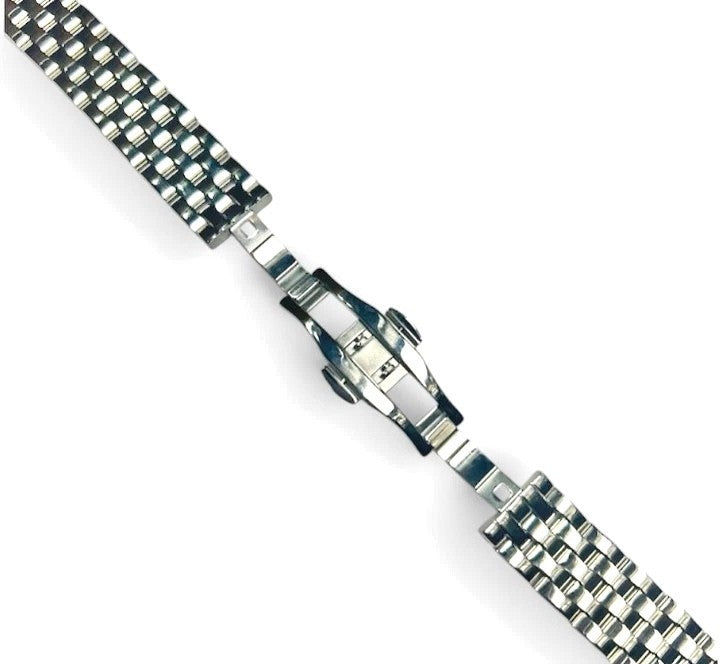 Top Quailty,Stainless Steel Silver-tone Curved end Band 18mm for Highend Watches