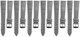 Lot of 6PCS Dark Gray Leather Flat Unstitched Alligator Grain Watch Band 18MM