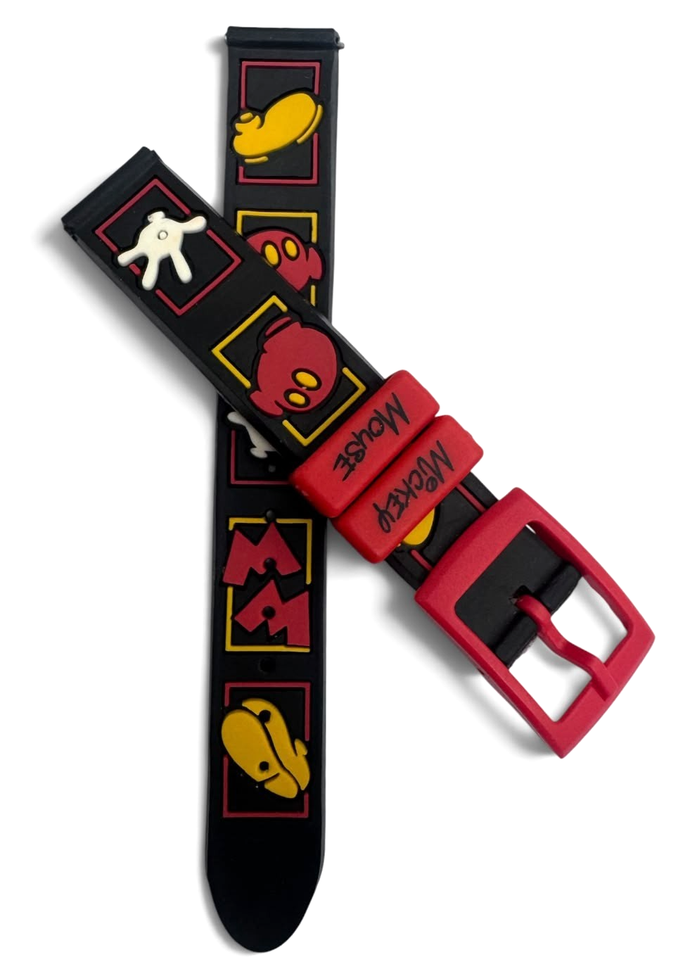 13MM RUBBER WATCH BAND MICKEY MOUSE DESIGN