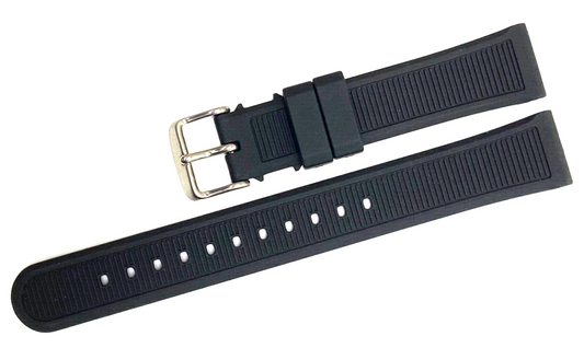 Watch Band Rubber Extra-Long 20mm Black Color fits to TAG HUER Watches