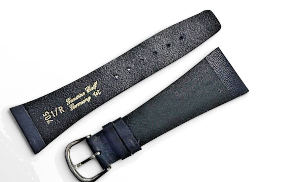 NEW Leather Strap Watch Band Dark Blue color-24mm
