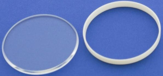 Sapphire crystal for Rolex 25- 318  with gasket 6333, 116334, 116400, 116400GV