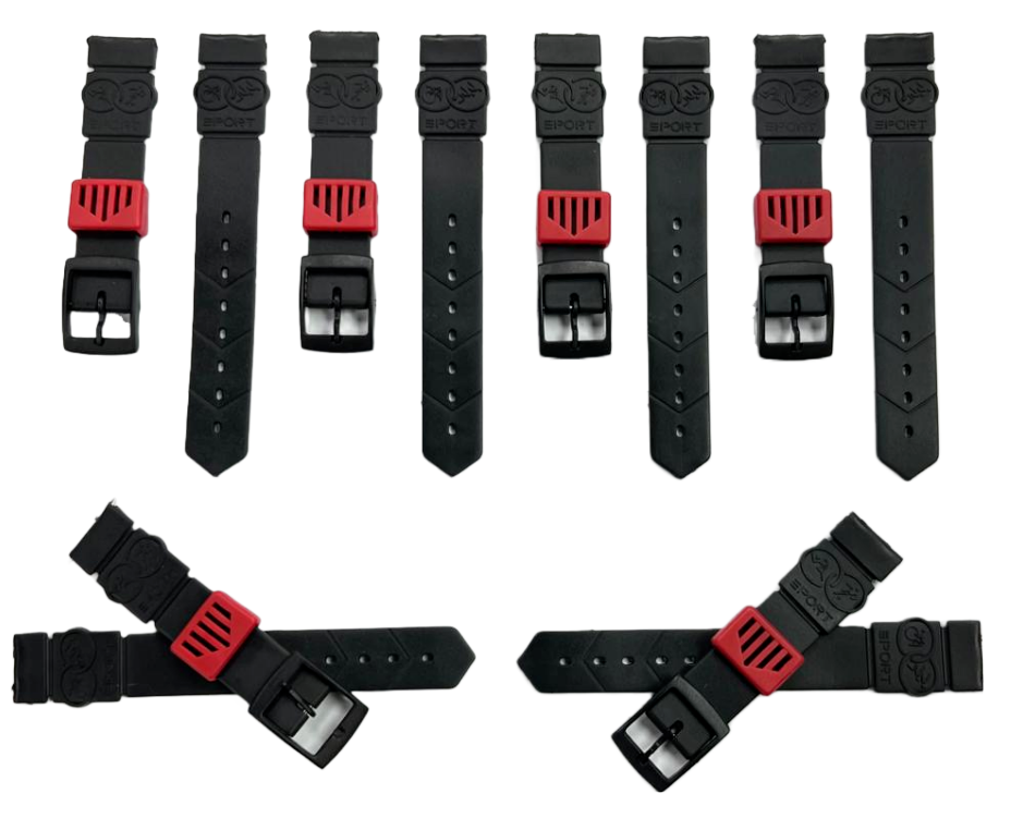 Water Resistant PVC Sport Watch Band Strap 18mm Fits Timex, Casio and others