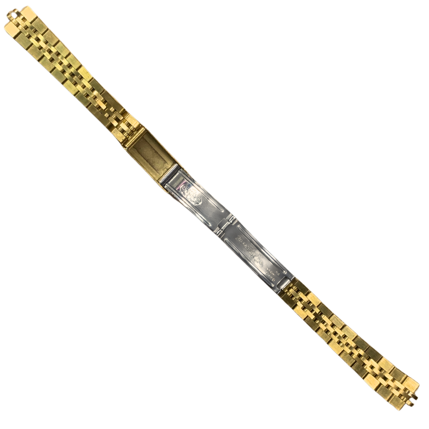 13mm Gold‑Tone Watch Band – Stainless Steel band w/ Clasp for Rolex Jubilee