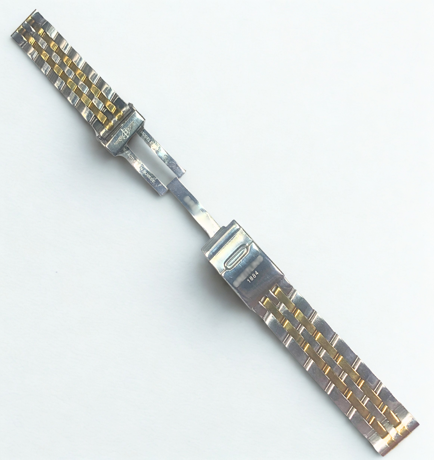 Breitling Callistino Two-Tone Metal Watch Band – 18mm & 24mm | Straight End Link