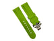 New Watch Band- 24/22mm Rubber Strap Green Color for PANERAI w/ Deployment Clasp