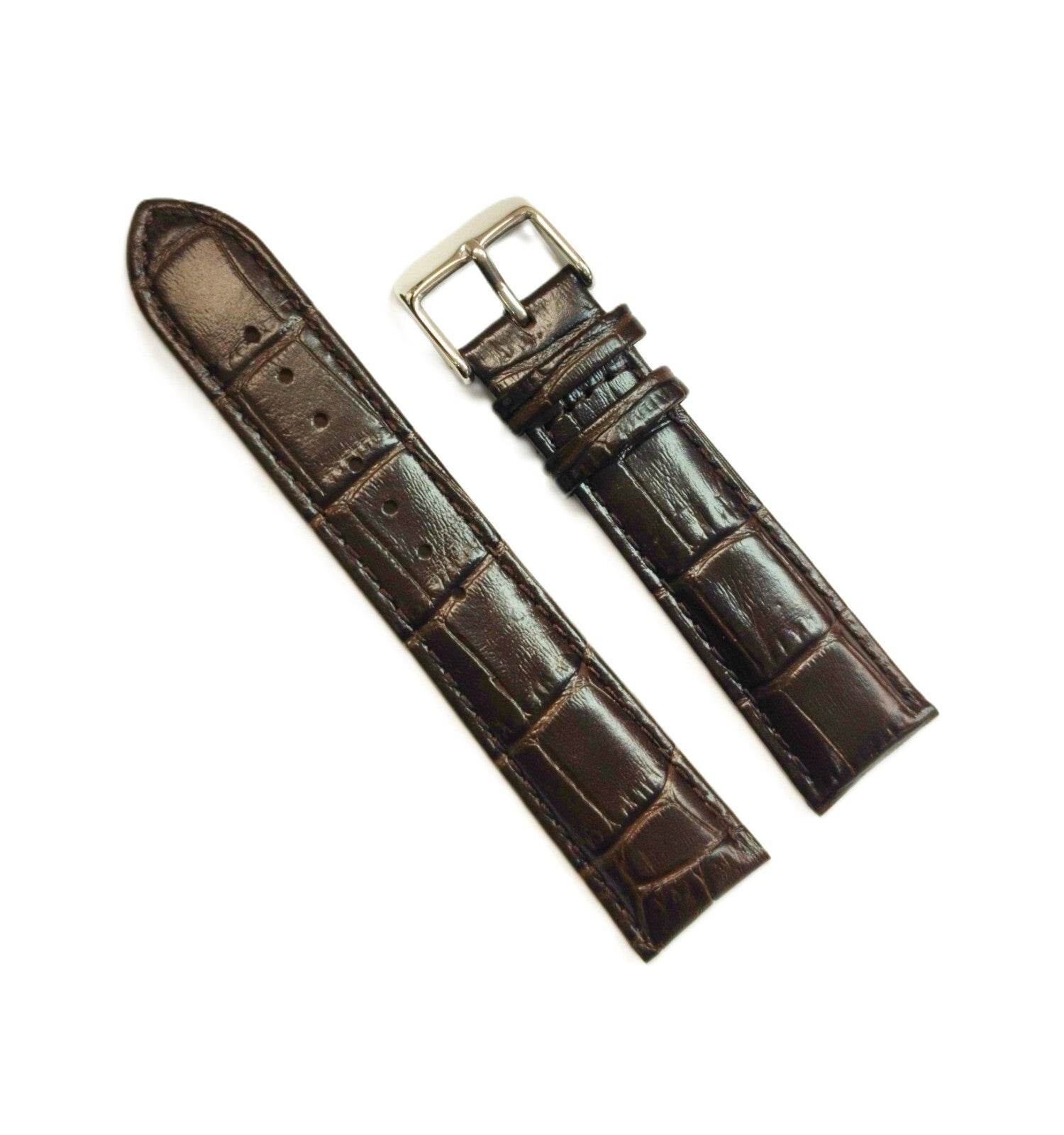 Watch Band Blue Genuine Leather Alligator Grains  Padded 20 MM  Best Quality