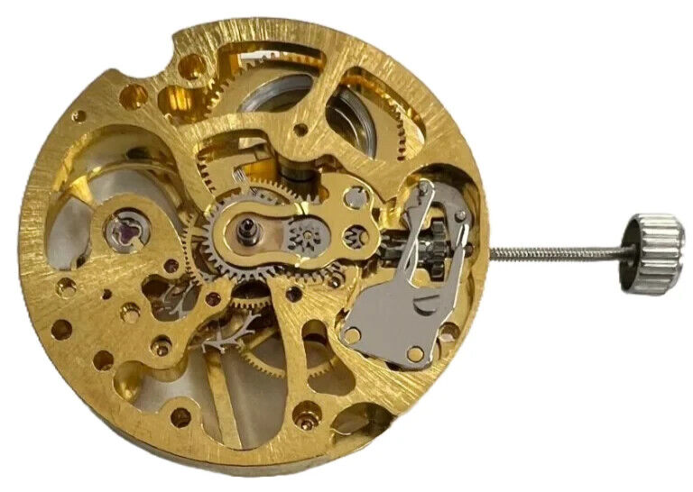 Hand Winding SKELETON Watch Movement 2650-G, 3 HANDS Overall Height 6.0mm