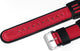 hot selling premium quality  Watch Band Red-Black genuine  leather -fabric 16 mm