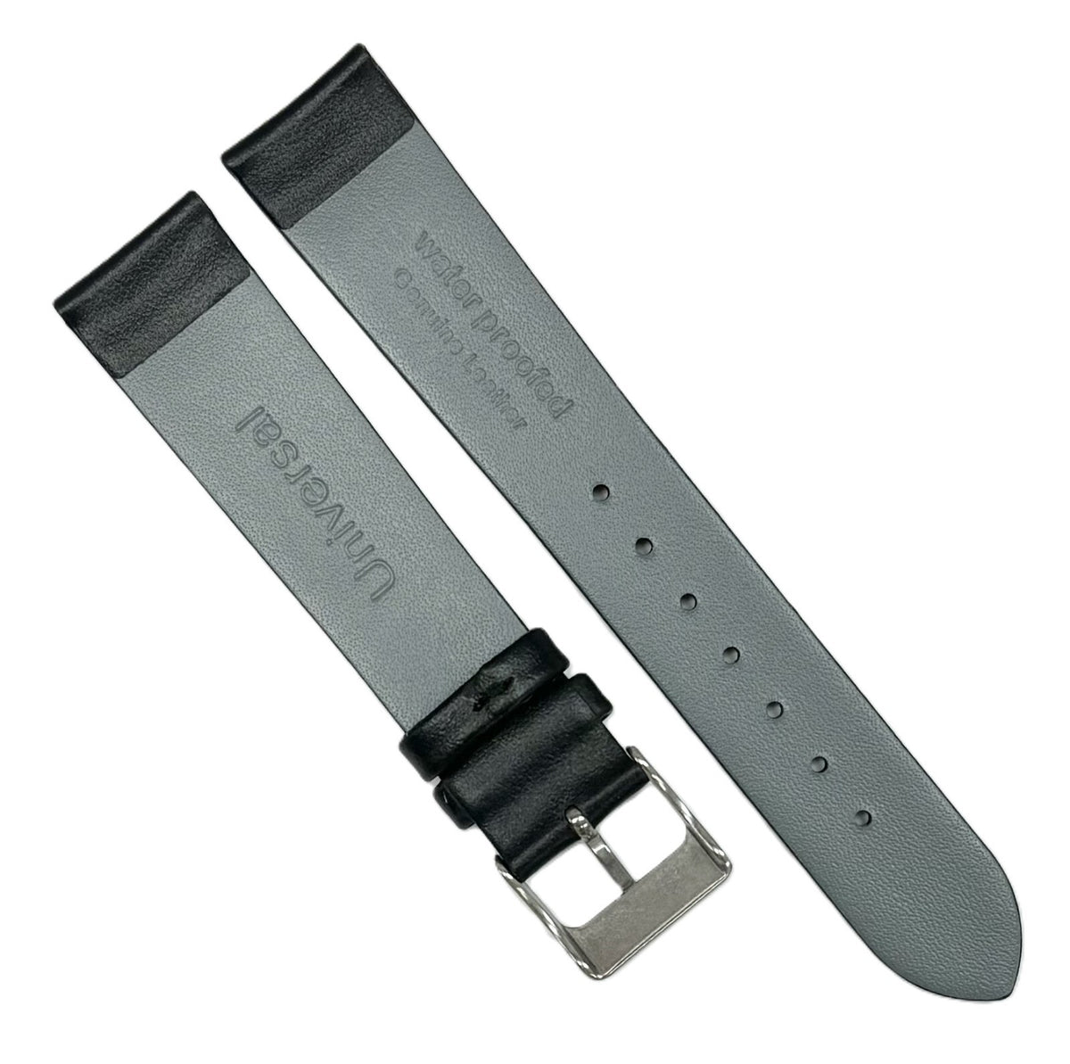 Genuine Leather Fine-Grained Black MOVADO Replacement Band, 14-22 MM, Long