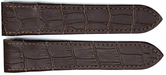 WATCH LEATHER BAND STRAP FOR CARTIER SANTOS 100XL 23MM BROWN WATCH 38MM TOP QLTY
