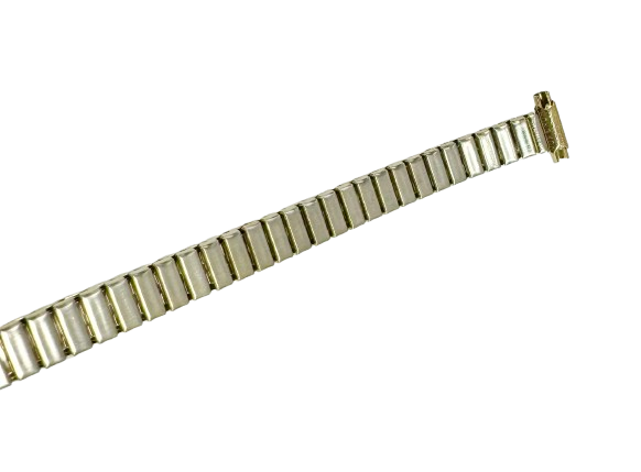 5 Pcs of 8-11MM GOLD Color Herringbone Pattern Stretch Band for Ladies Watches