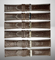 Lot of 6 WATCH BAND (ITALIAN) GENUINE LEATHER GRAIN D.BROWN PADDED STITCHES 26MM