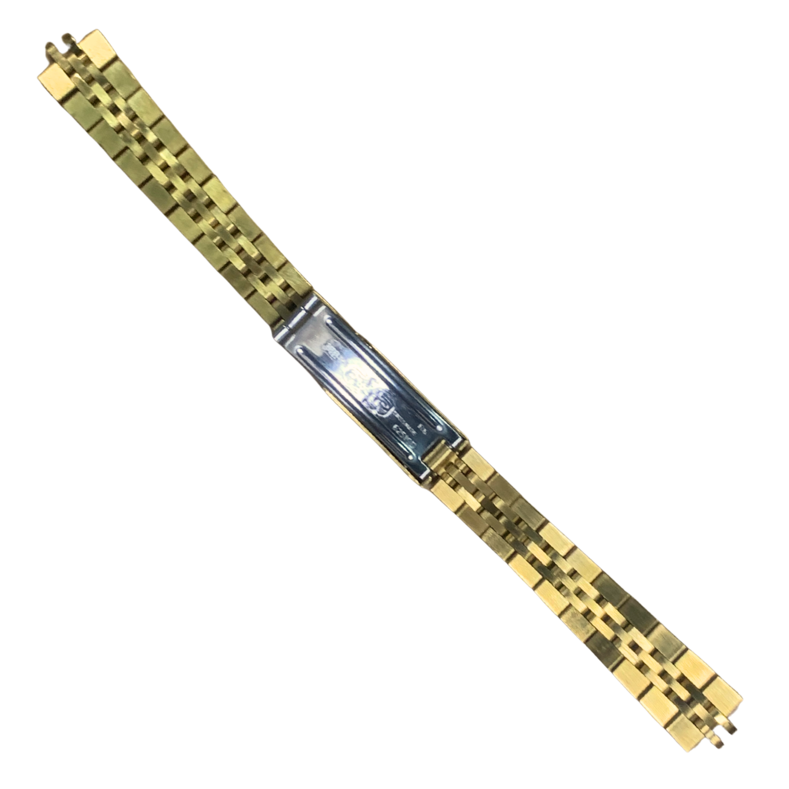 13mm Gold‑Tone Watch Band – Stainless Steel band w/ Clasp for Rolex Jubilee
