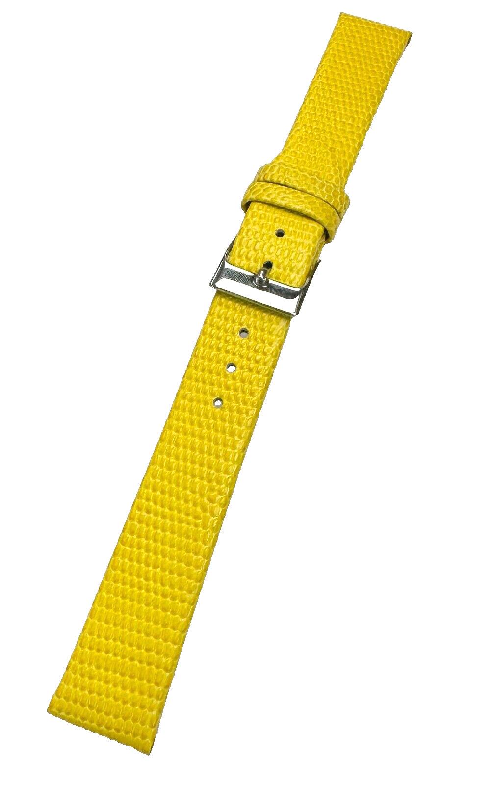 Watch Band Genuine Leather Lizard Grain YELLOW Flat 16*14mm Top Quality
