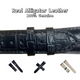 Genuine Alligator Leather Black Watch Band Strap – Multiple Sizes | 24mm   12mm