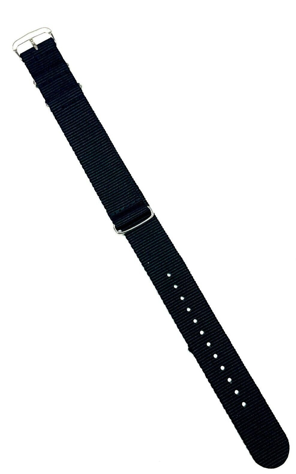 ONE PIECE NYLON BAND BLACK COLOR SIZE 18/20/22/24MM HIGH QUALITY BAND
