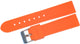 26 MM Orange color Silicone watch band silver buckle and free spring bars