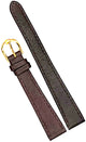 Watch Band Chocolate Brown (DARK) Color Genuine  Flat, Stitched 14mm