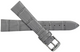 1PC Dark Gray Leather Flat Unstitched Alligator Grain Watch Band Size 18MM